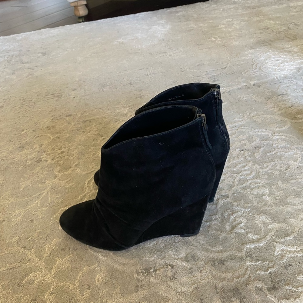 Elie Tahari Black Suede Boot Worn Twice